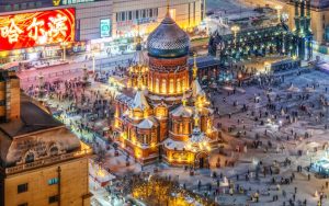 Saint Sophia Cathedral after a snowfall